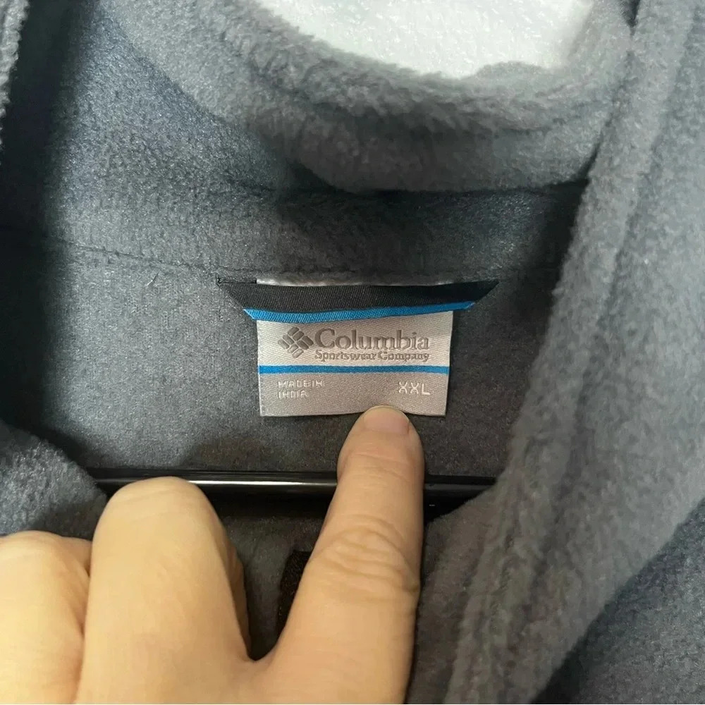 Columbia Steens Mountain 2.0 Fleece Zip Jacket Mens XXL Black Gray Outerwear New - Picture 10 of 11